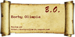 Borhy Olimpia névjegykártya